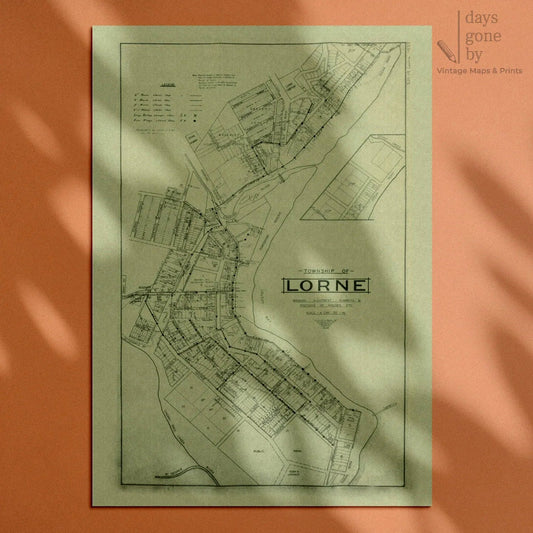 Vintage map of Lorne (1938)